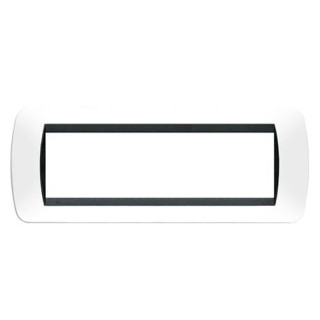 Bticino Living International plate 7 modules white L4807PB