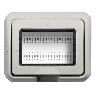 Bticino Plaque étanche IP55 blanc LinvingLight 3 Modules 24603N