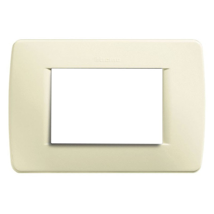 Bticino Luna placa 3 módulos marfil C4803AV