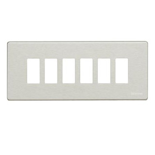 Plaque en résine Bticino Magic 6 modules gris 506L/6/R