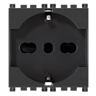 Vimar Arke Universal socket 10/16A 2P+E Grey