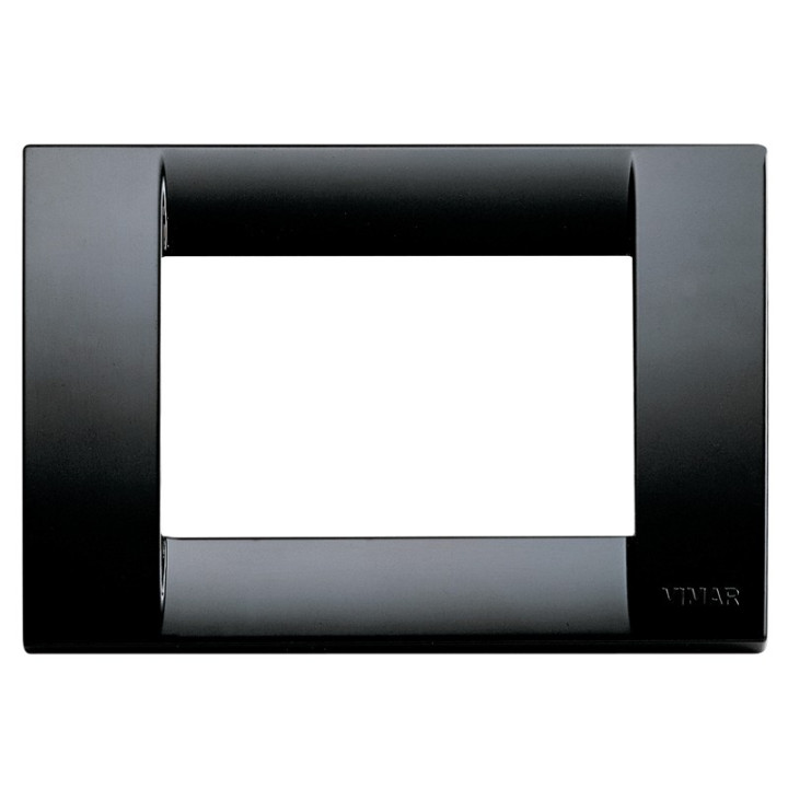 Vimar Idea classic plaque brillant 3 modules noir 16743.16