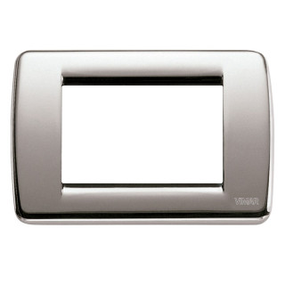 Vimar Idea plaque Rondò 3 modules nickel brossé 16753.34