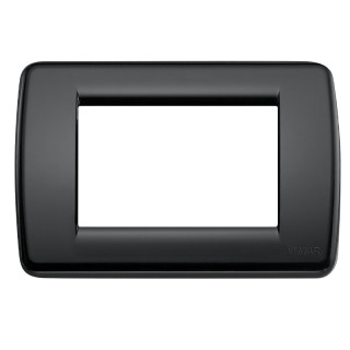 Vimar Idea Rondò plate 3 modules black 16763.16