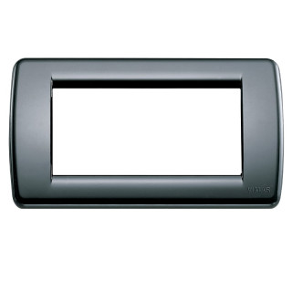 Vimar Idea Rondò placa 4 módulos negro 16764.16