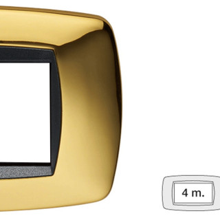 Master Modo Abdeckrahmen 4 Module Gold glänzend 39TC214