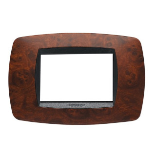 Master Modo plaque 3 modules ronce de noyer 39TC433