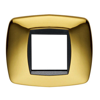 Master Modo Abdeckrahmen 2 Module Gold glänzend 39TC212