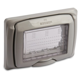 Couvercle de plaque Master IP55 3 modules pour Modo et Mix gris 43503