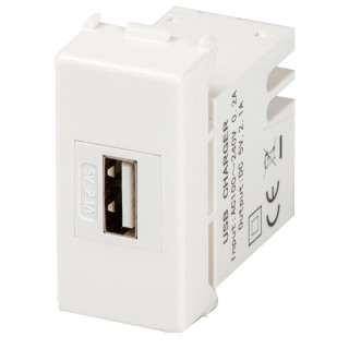 Toma de corriente USB 2,1A serie Master MIX blanco 21214