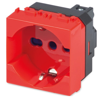 Master MIX Bipassive 2P+E Prise Schuko Rouge 21170R