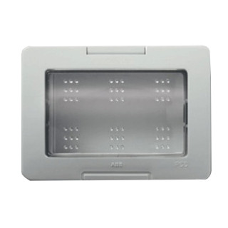 ABB PLACA TRANSPARENTE IP55 3 LUGARES BLANCO 2CSK3355CH