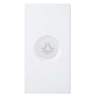 URMET SIMON NEA COPRITASTO CON DIFFUSORE TRASPARENTE SIMBOLO LUCE 1 MODULO 10364.B