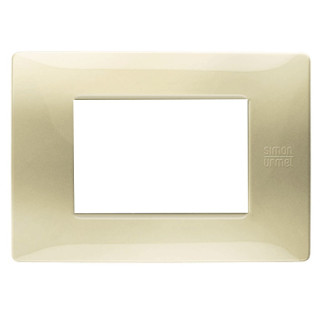 PLACCA 3 MODULI URMET SIMON NEA ORO SATINATO