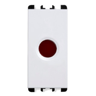 Diffusore rosso per led Urmet Simon Nea 1 Modulo bianco 10282.B