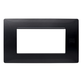 Plaque Simon Urmet Flexa 4 modules noir absolu 11804.NA
