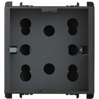 Presa multistandard Simon Urmet Nea 2 bipasso e 1 schuko antracite 10311/2