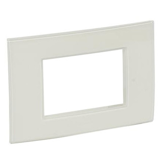 Legrand placa Vela cuadrada esmalte blanco 3 módulos 685716