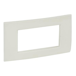 Legrand Vela plate square white enamel 4 modules 685717
