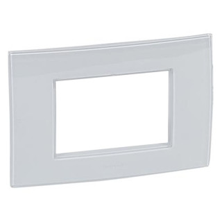 Legrand Vela plate square metallic gray 3 modules 685746