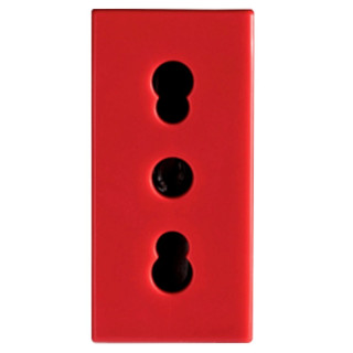 BOCCHIOTTI BIVALENT SOCKET 2P+T 10/16A 250V RED 02808