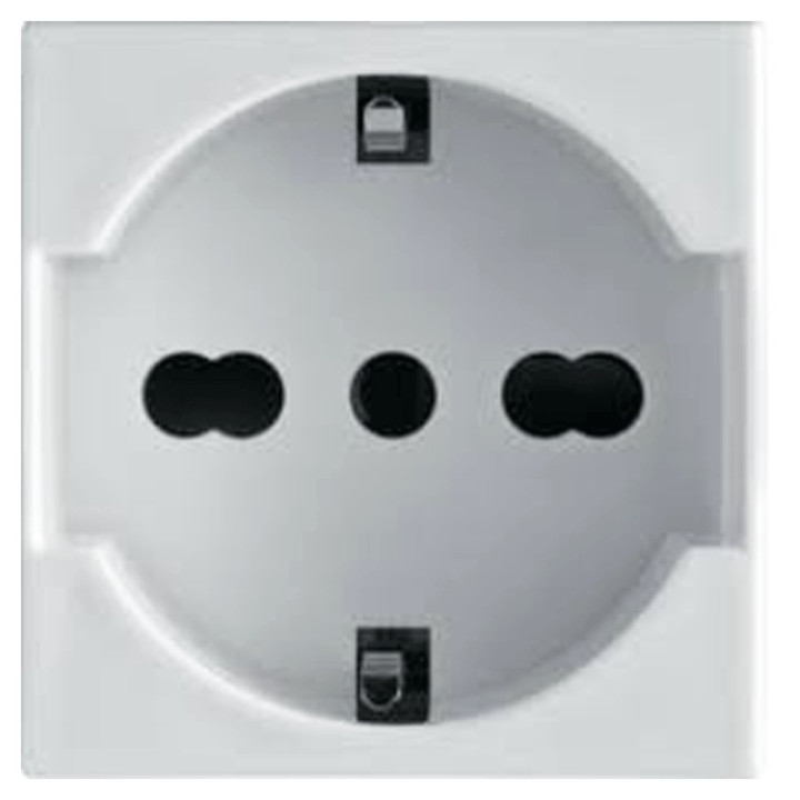 BOCCHIOTTI BIVALENT SCHUKO SOCKET 2P+T 10/16A 250V 02810