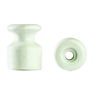 White porcelain Gambarelli insulators diameter 16mm 01210