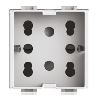 Toma Eléctrica Universal Bipaso y Schuko 10/16A 2 módulos Side 4Box para Bticino Matix 4B.AM.H21