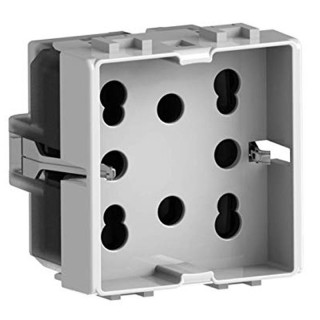 Universal Electric Socket Bipass and Schuko 10/16A 2 modules Side 4Box for Living White