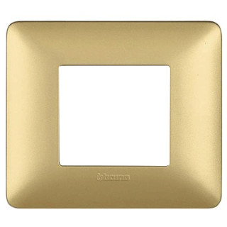 Placa Bticino Matix 2 módulos gold  AM4802MGL