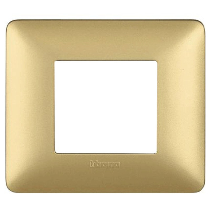 Placa Bticino Matix 2 módulos gold  AM4802MGL