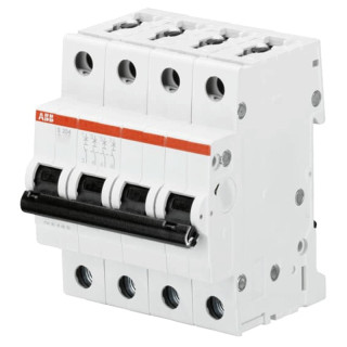 Interruttore Magnetotermico ABB 4P 6A  6kA Tipo C 4 Moduli S204
