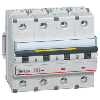 Bticino circuit breaker-4P C 100A 16kA 6 modules FT84C100