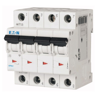 Interruptor de circuito-Eaton 10A 4 polos 6 KA curva C 4 módulos 239204