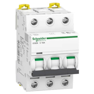 Interruttore Magnetotermico 3P 16A 6KA C 3 moduli  A9F79316