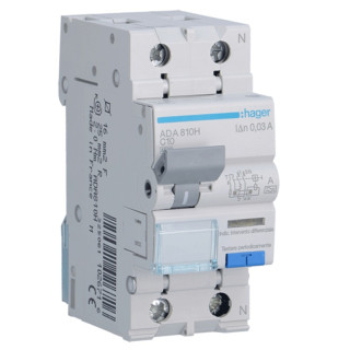 Hager Fehlerstrom-Schutzschalter 1P+N 10A 4,5kA 30mA C A