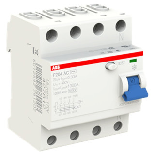 Interruttore ABB Differenziale Puro 4 Poli 25A  30mA Tipo AC F204 4 Moduli