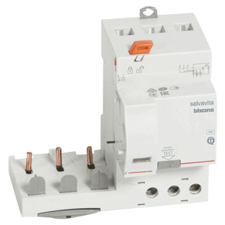 Bticino interruptor diferencial 4P AS 63A 1000mA 3 módulos G46AS63