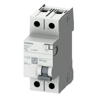 Diferencial Salvavidas Siemens 25A 2P 30MA 2M tipo AC 5SV53120