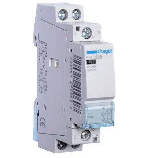 Contactor Hager 25A 2NA 24VAC ECO 1 módulo ESD225