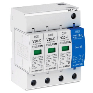 Limitatore di sovratensione Obo Betterman 20KA 3P+N + NPE 5094656