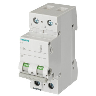 Switch Disconnector Siemens 2P 32A 2 Modules.