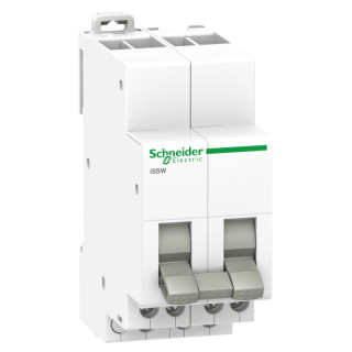 Schneider 1-0-2 20A switch 2 modules ISSW 2 circuits A9E18074