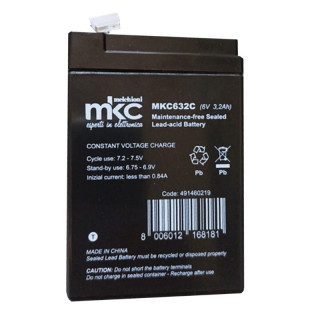 Lead acid battery 6V 3,3 Ah Cobat Included B6V3.3A