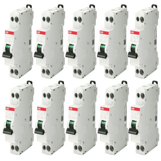 Abb circuit breaker kit 1 module 1P+N 4,5KA 10A SN201LC10