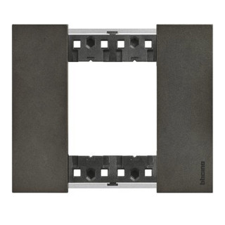 Placca Bticino Living Now 2 Moduli colore Space KA4802NG