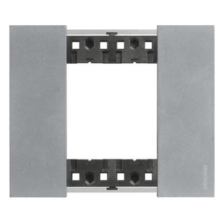 Placca Bticino Living Now 2 Moduli colore Moon KA4802NW