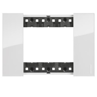 Plaque Bticino Living Now 3 modules couleur glace KA4803DW