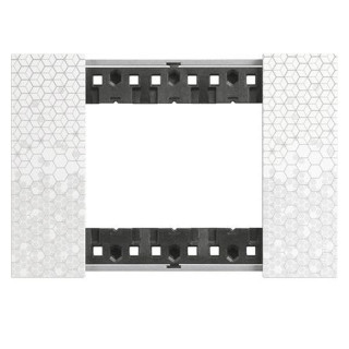 Placca Bticino Living Now 3 Moduli colore Pixel KA4803MW