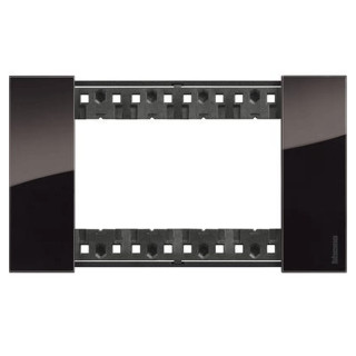 Placca Bticino Living Now 4 Moduli colore notte KA4804DG